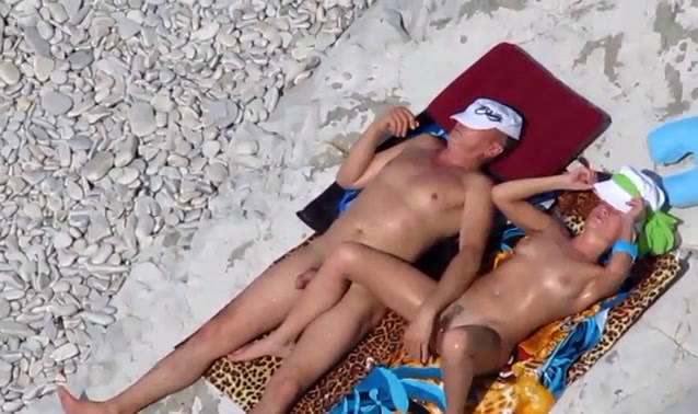 Middle Aged Couple Has Hardcore Sex On The Rocky Beach