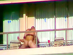 Public Sex Voyuer - Couple has public sex on a hotel balcony | voyeurstyle.com