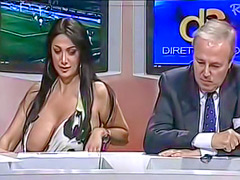 Tv Porn Tits - Italian woman flashes her giant tits on TV show | voyeurstyle.com