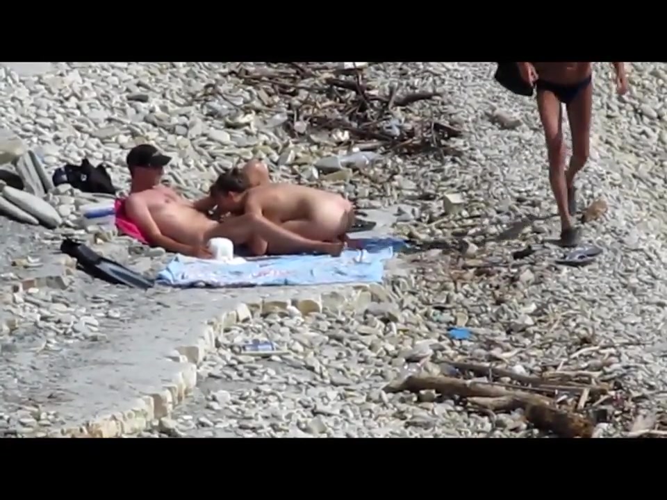 Fat Naked Beach Babes - Sensual girl jumps on her boyfriend's fat dick at the nude ...