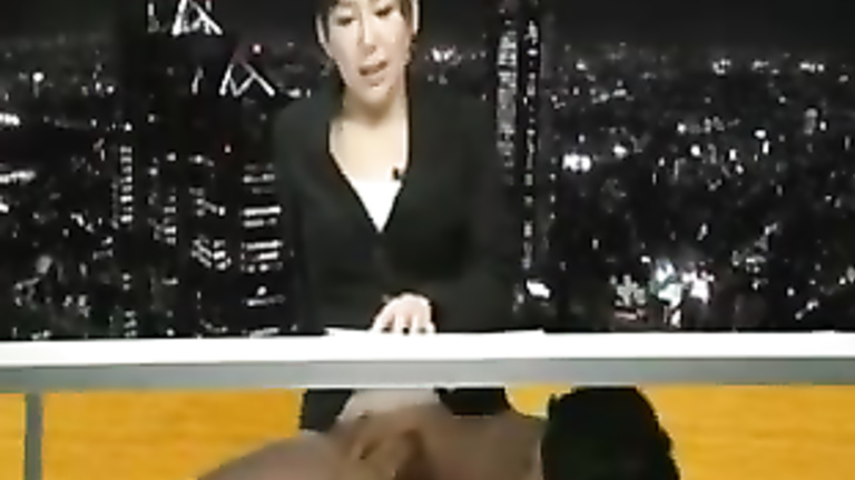 Japan Announcer Sex - Japanese newsgirl gets her pussy eaten on air | voyeurstyle.com