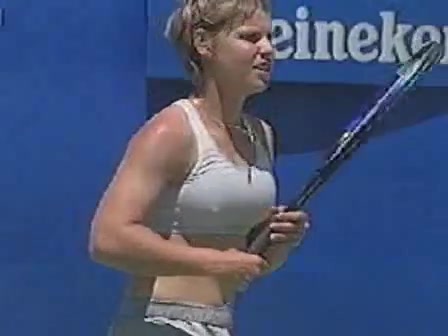 Female tennis player with pokies and bouncy tits ...
